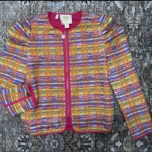 POP TWEED AVA JACKET BY EMILY MCCARTHY‎ SIZE SMALL S NWOT